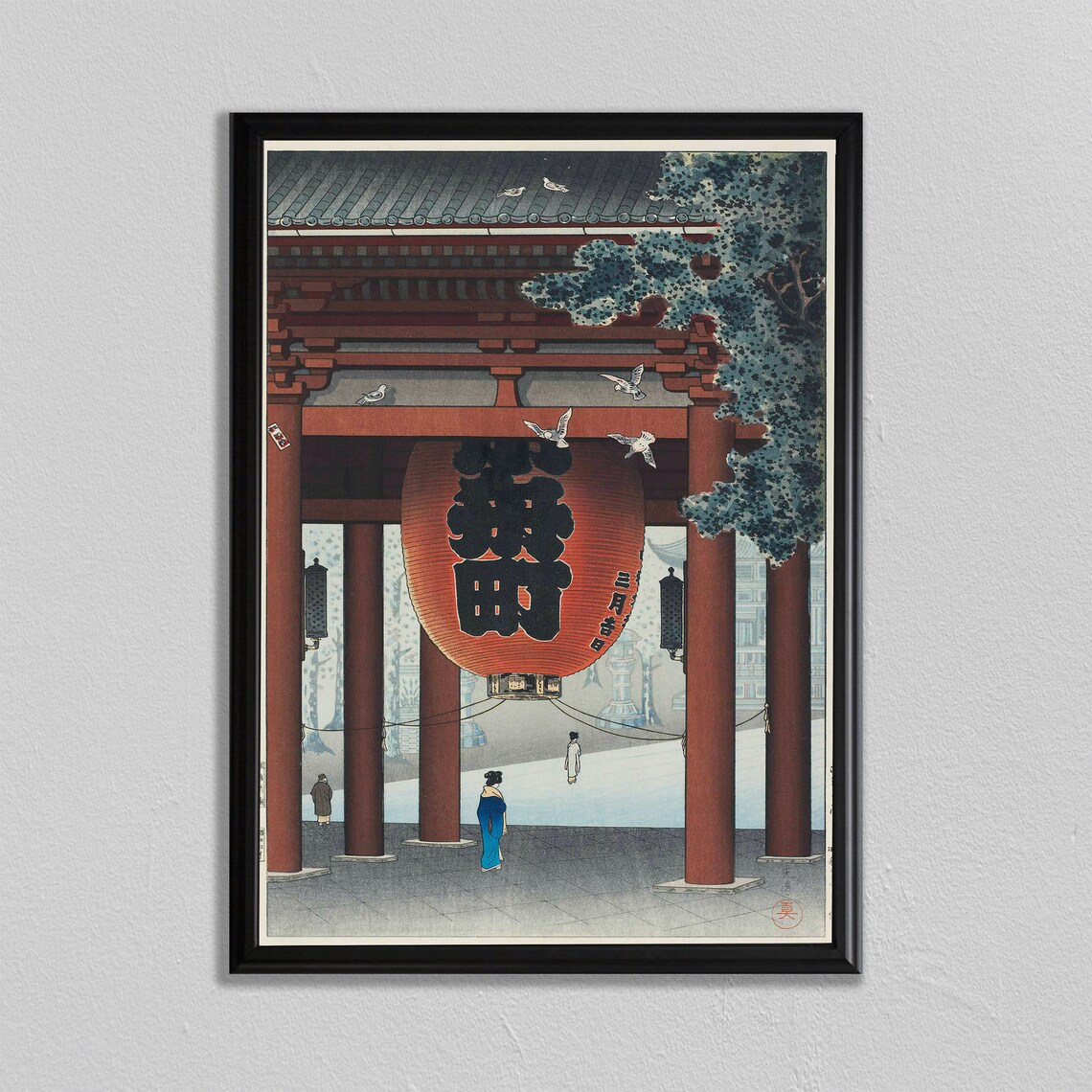 Japan Wood Block Japanese Art Print, Antique Decor