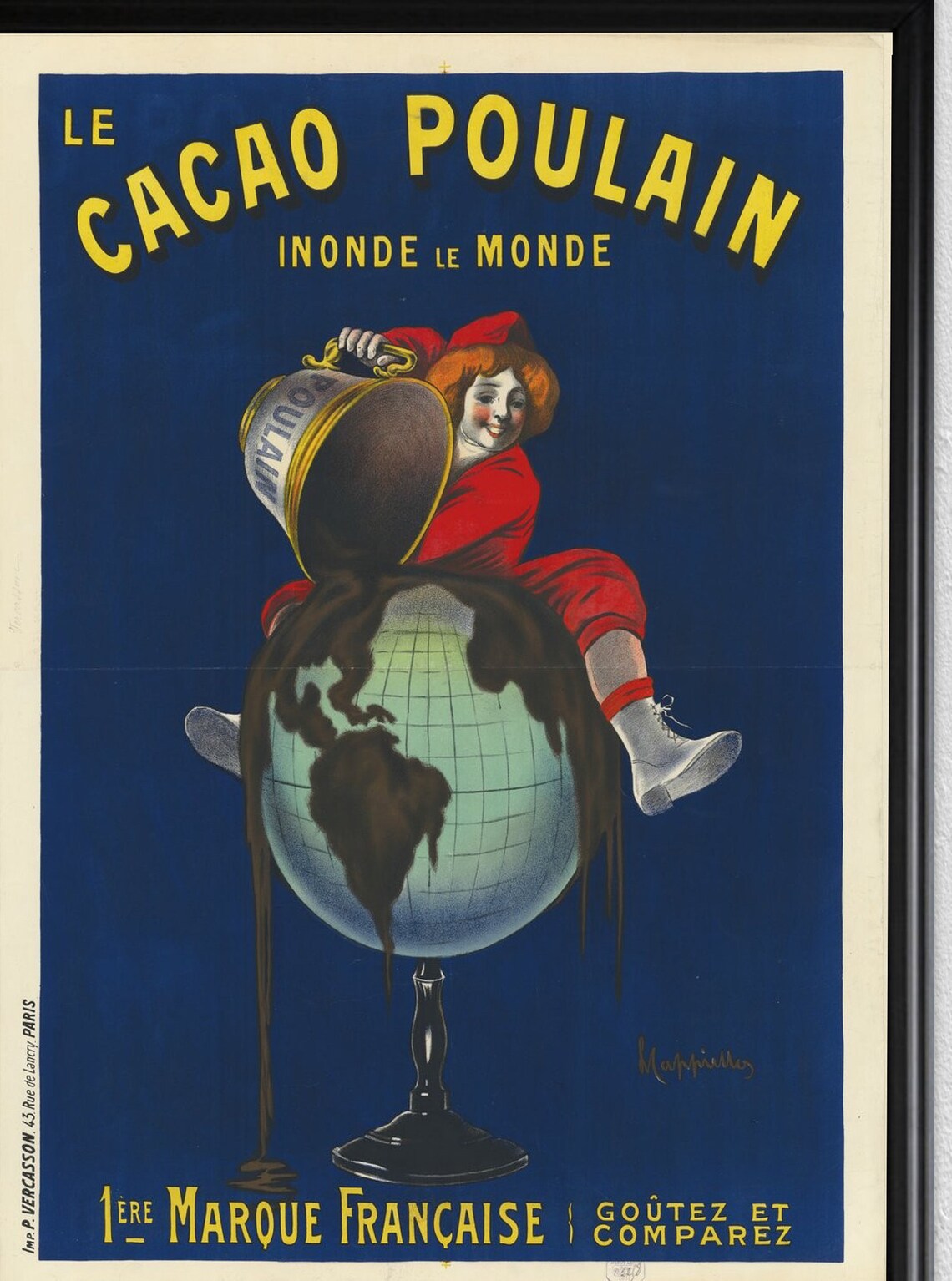 Le Cacao Poulain Paris Vintage French Travel Poster - Image 2