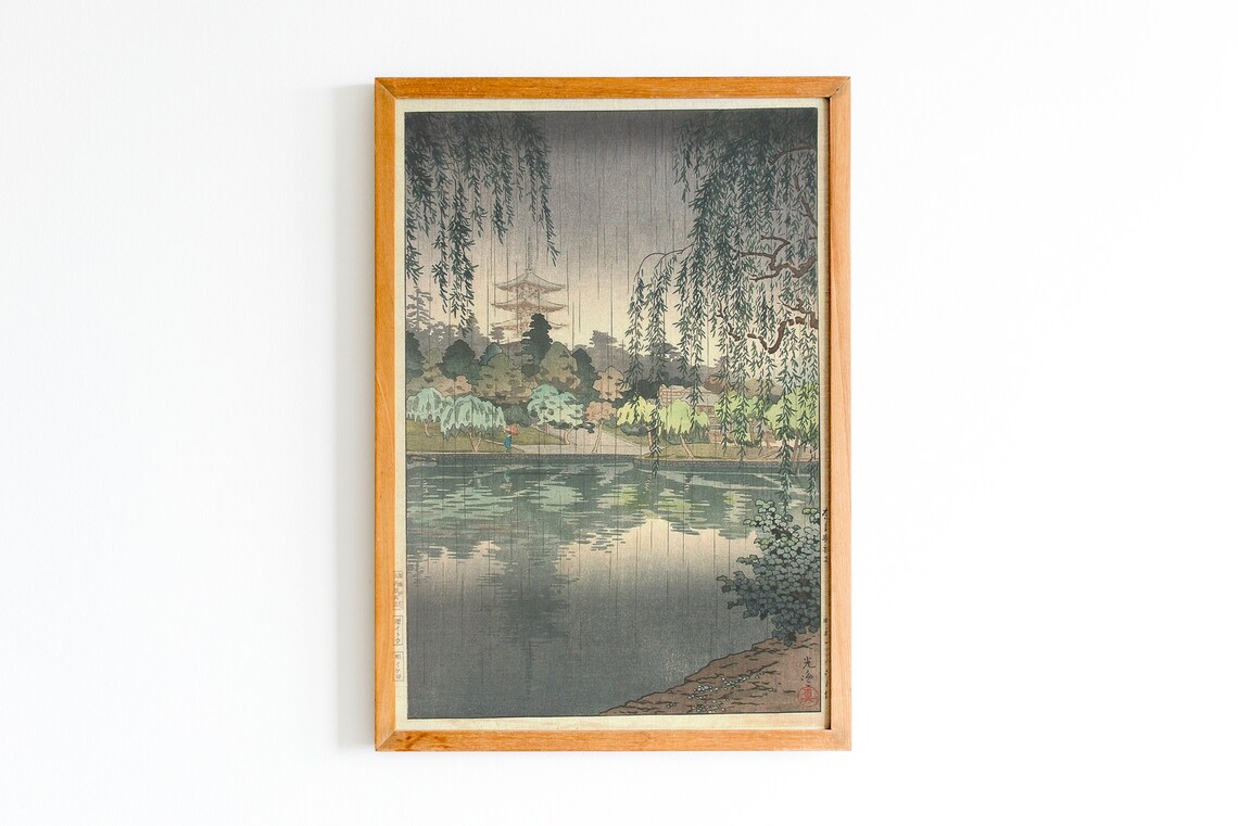 Rain at Kofukuji Temple, Tsuchiya Koitsu Art Print - Image 2