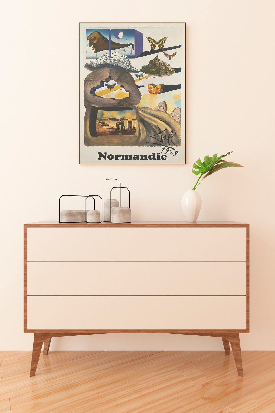Salvador Dali 1969 Normandie Surrealist Mont Saint Michel Poster - Image 2
