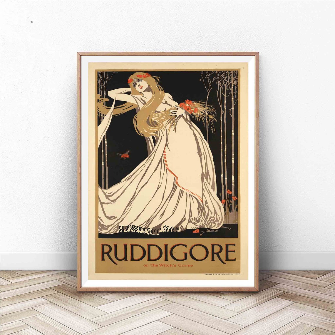 Ruddigore The Witchs Curse Vintage Gilbert Sullivan Poster Art