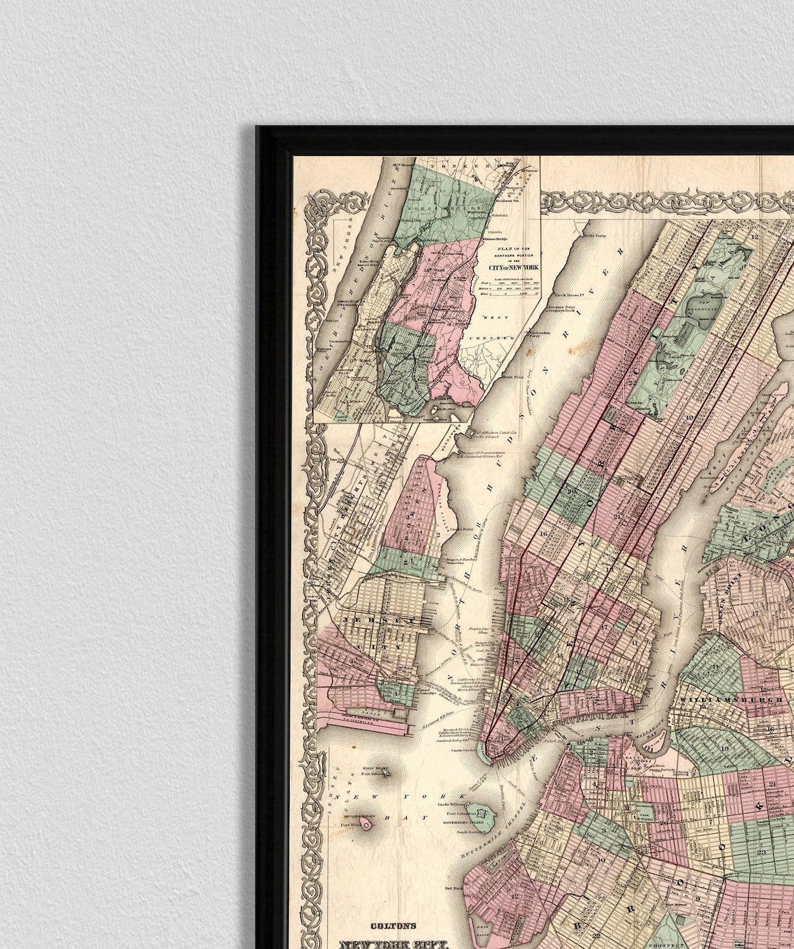 Antique New York Map, Vintage Central Park Map - Image 2