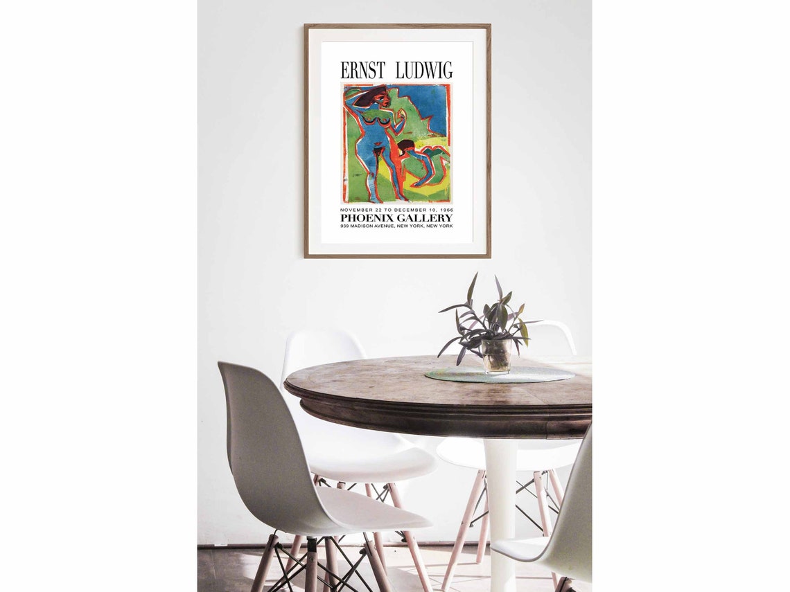 Ernst Ludwig 1966 Phoenix Gallery Colorful Expressionist Poster - Image 2
