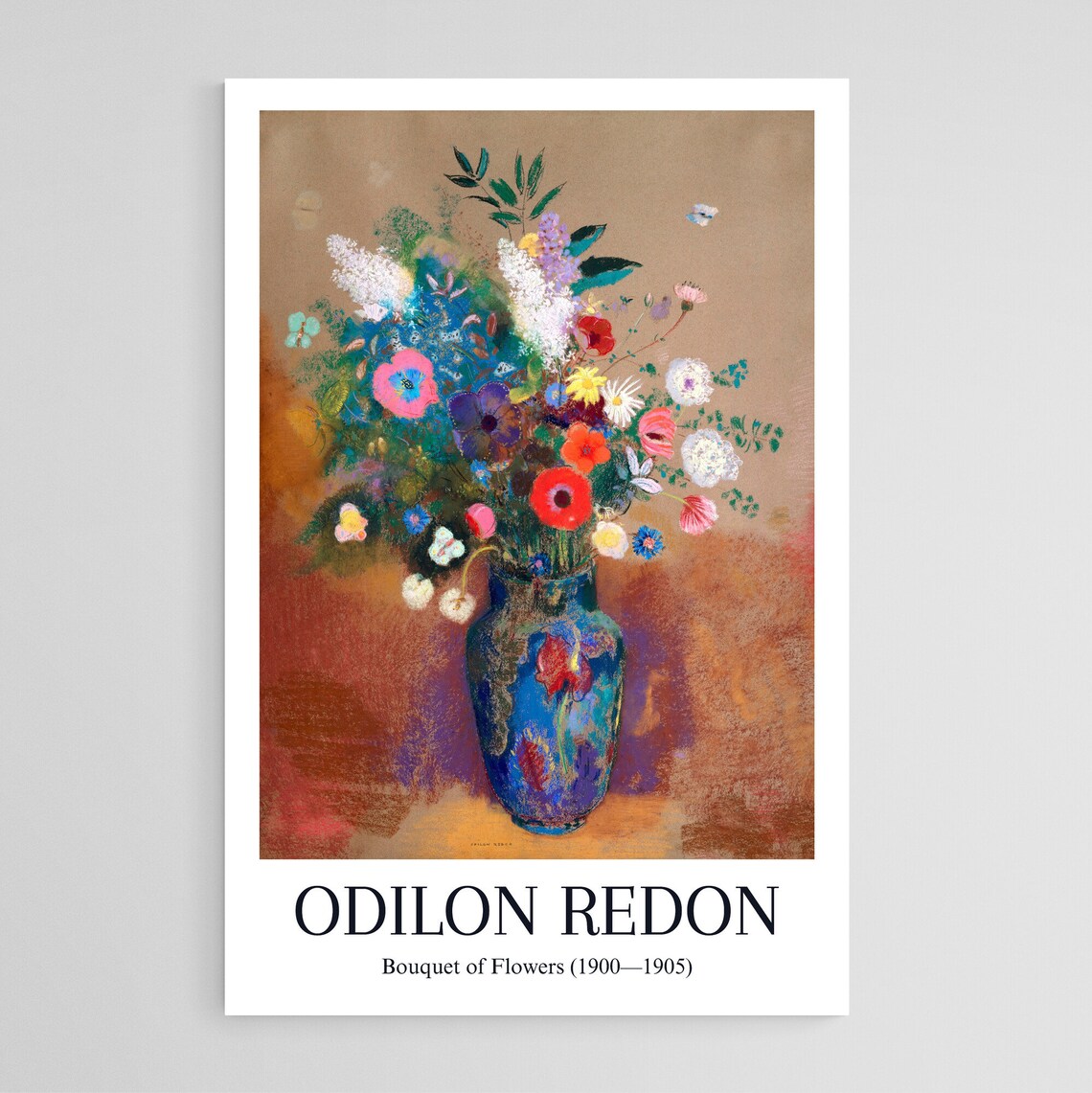 Odilon Redon Bouquet of Flowers Pastel Vase Floral Museum Poster