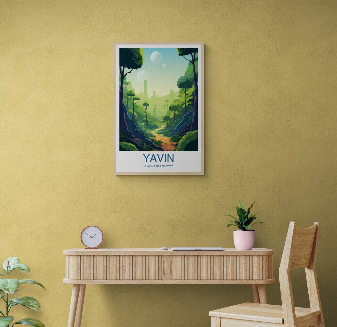 Yavin A Land Far Far Away Triple Moons Jungle Sci Fi Travel Poster - Image 2