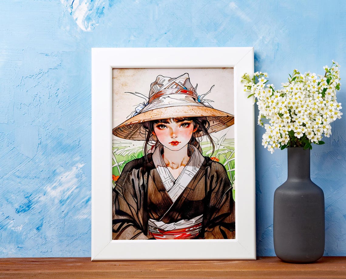 Anime Girl, Retro Japanese Decor Poster - Image 4