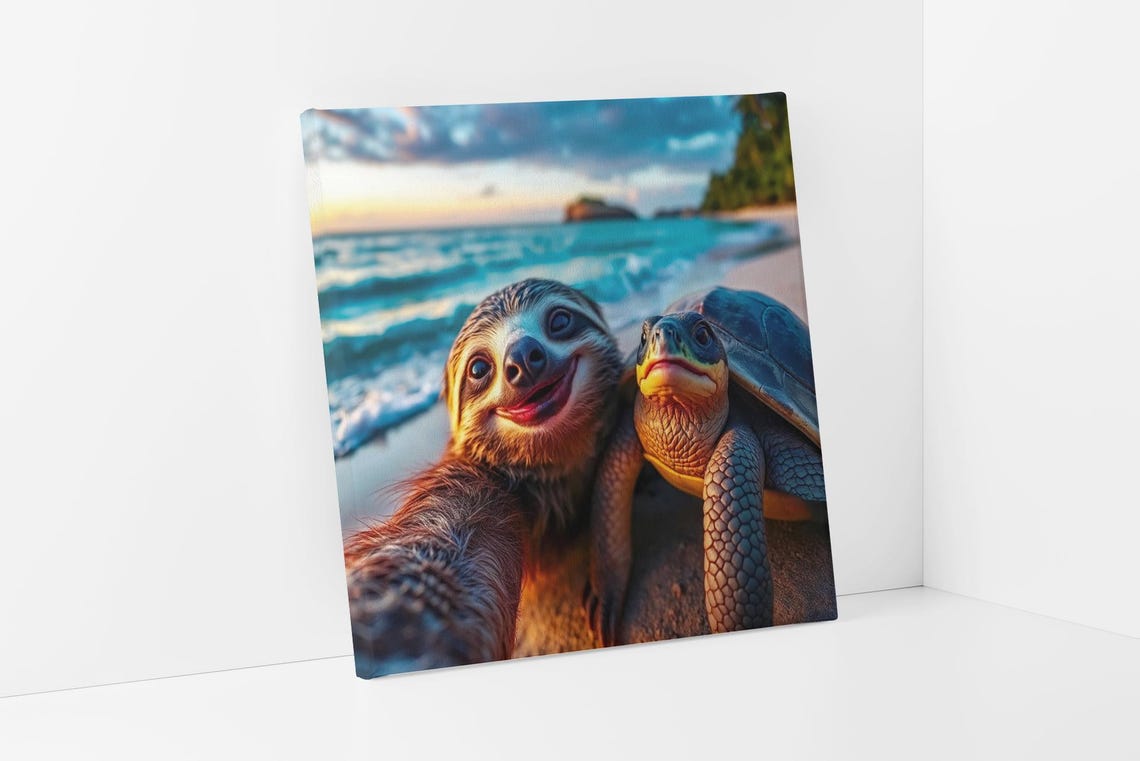 Sloth Poster Gift for Animal Lovers, Funny Nursery Decor - Image 3