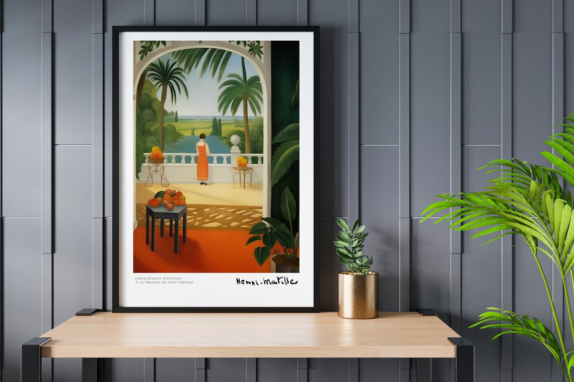 Henri Matisse-Inspired Landscape Poster, Fauvism