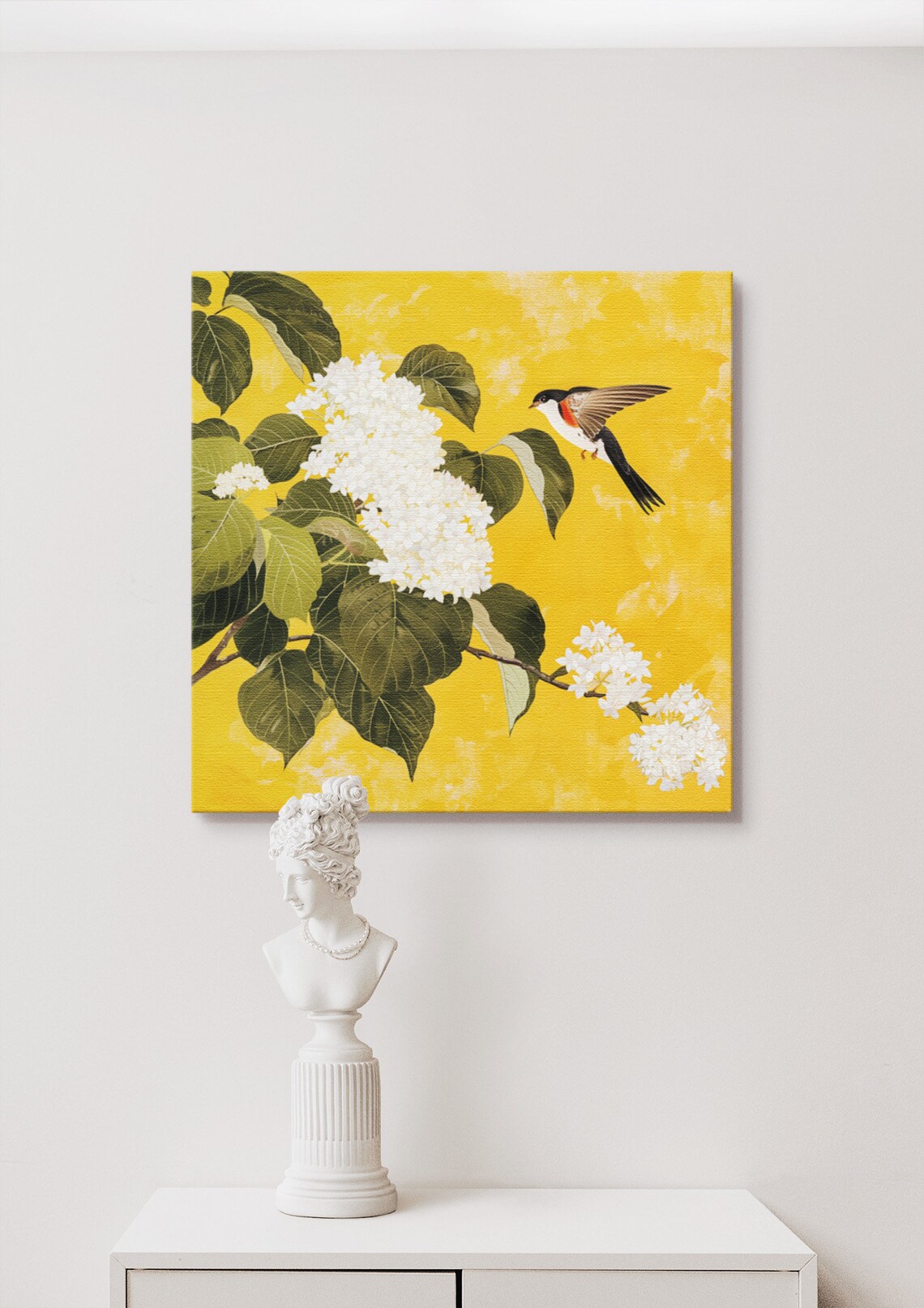 Hokusai Style Japanese Floral Nature Art Print