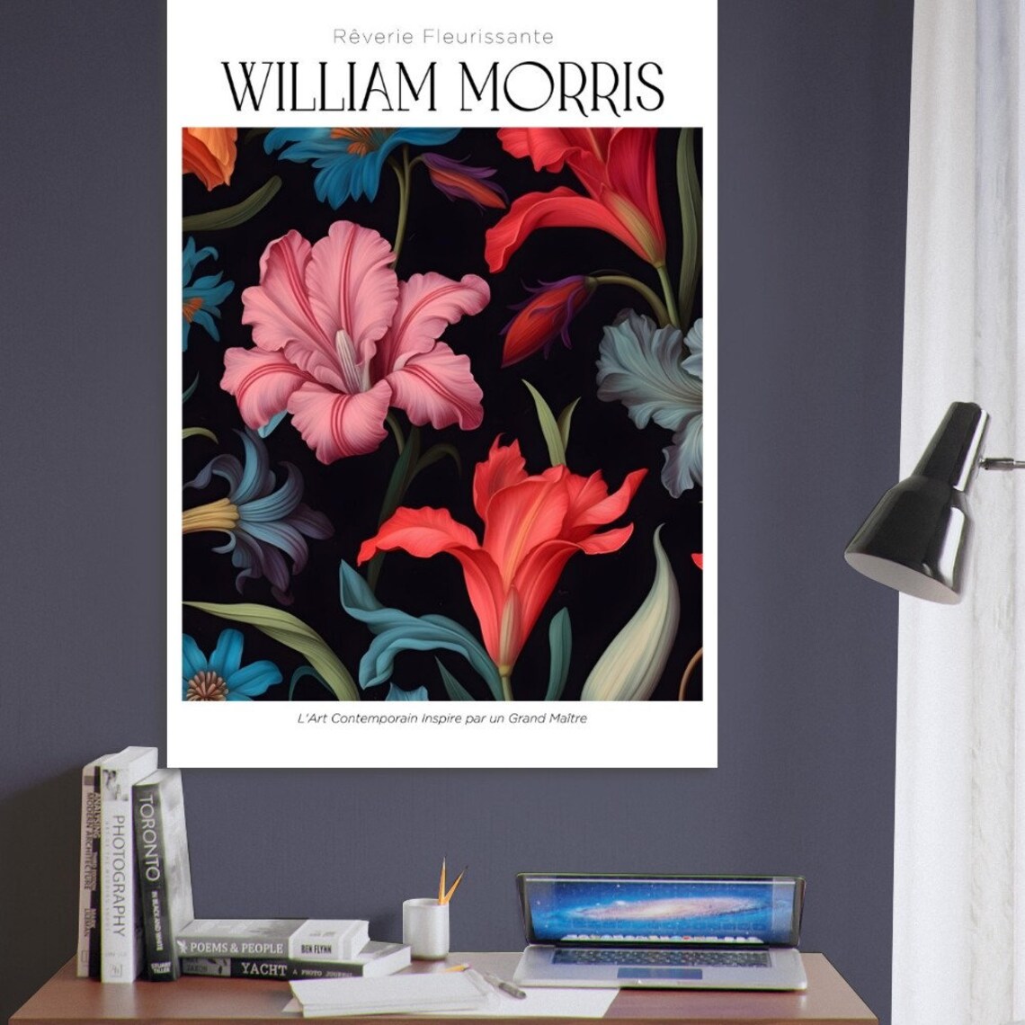 William Morris Flower Poster, Floral Gallery Decor - Image 2