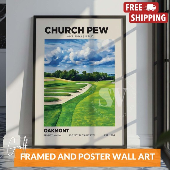 Church Pews Traditional Travel Poster