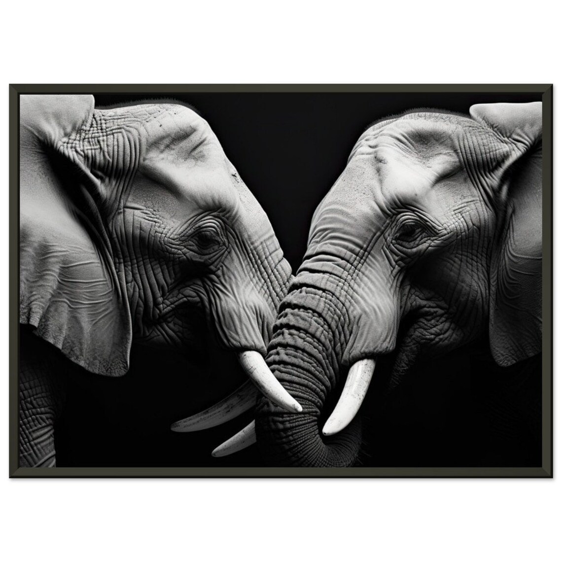 Elephants Embrace - Contemporary Travel Poster - Image 2