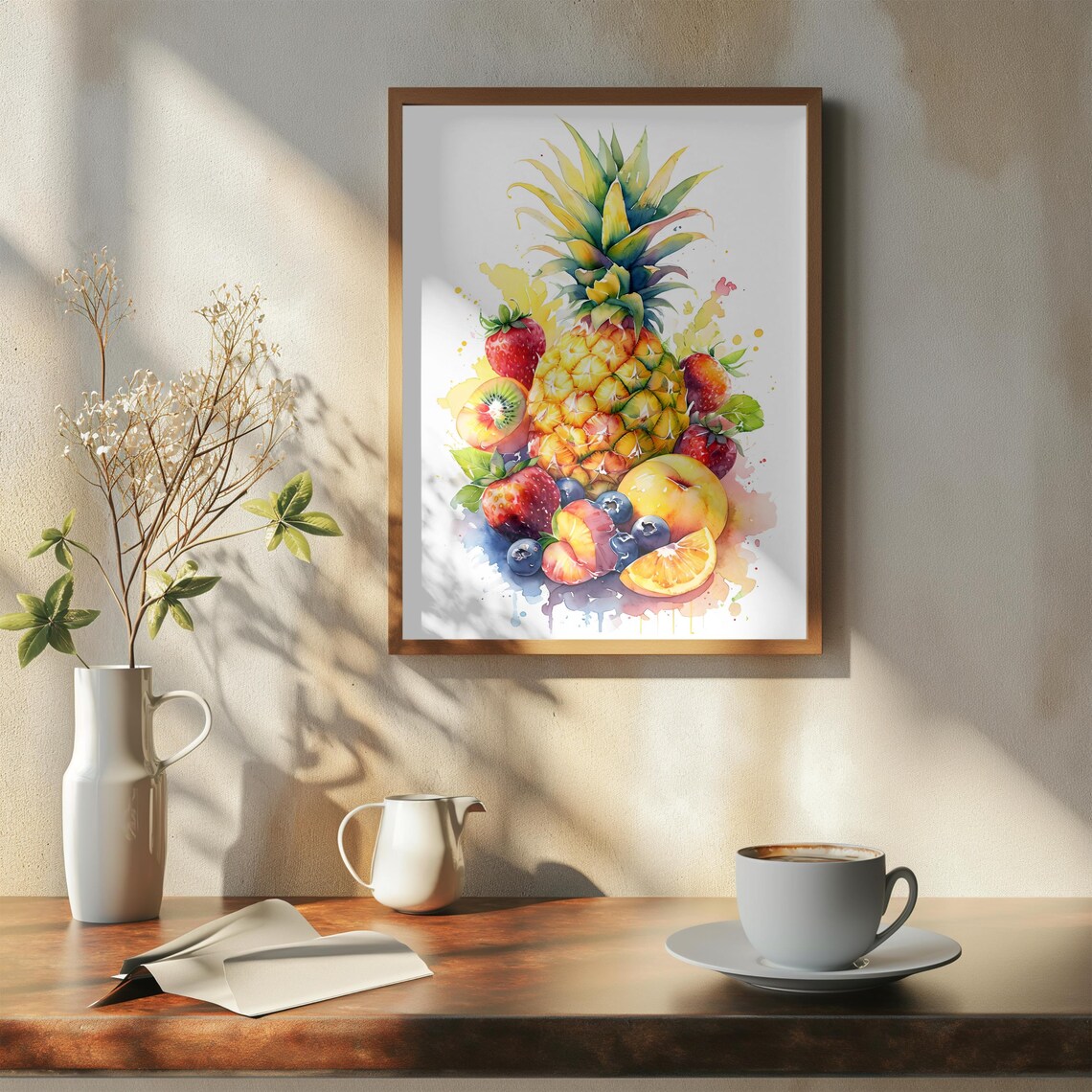 Fruit Mix Art Print, Kitchen Dining Room Decor - Image 4