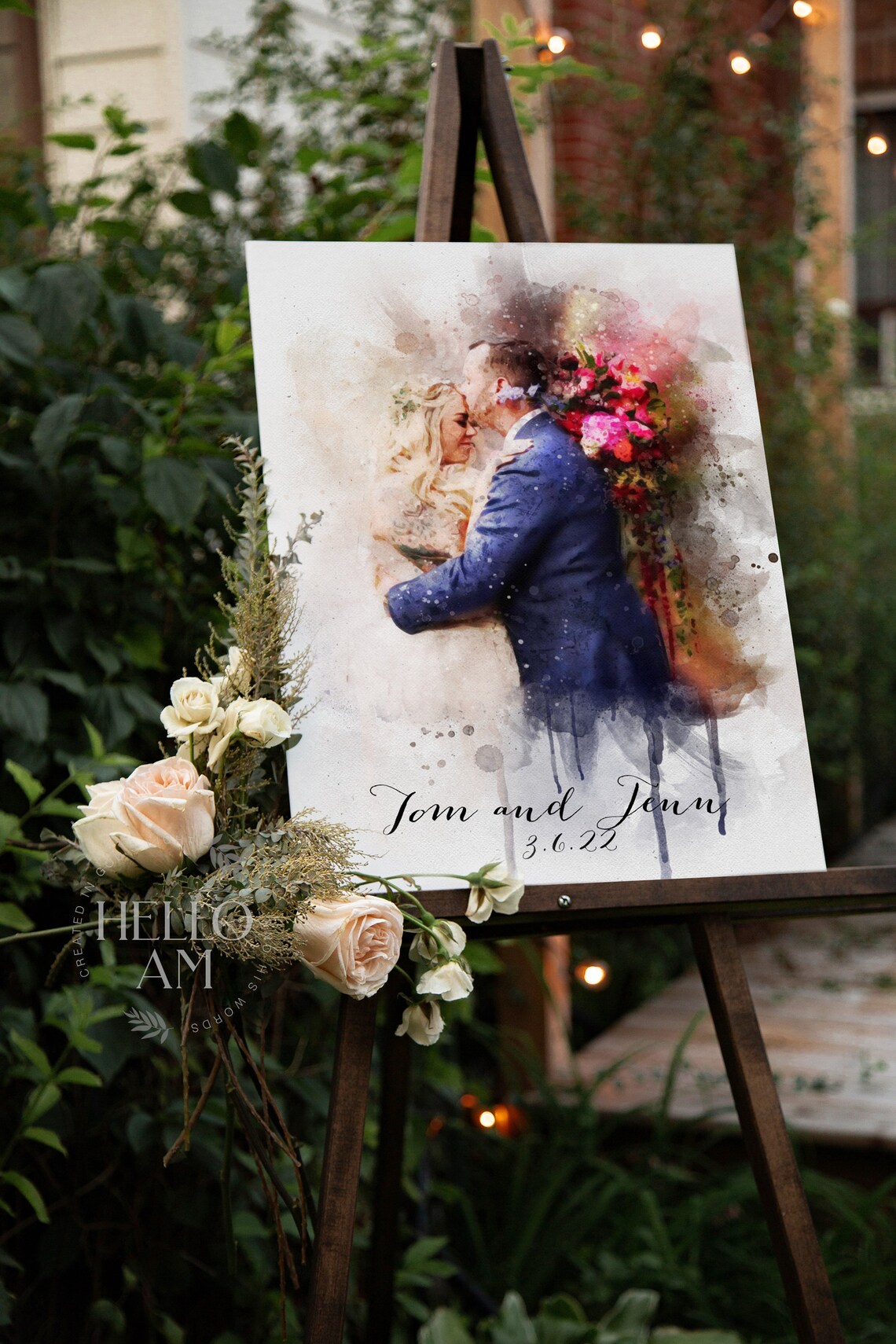 Wedding Venue Watercolor Art Print, Guest Book Idea - Image 4