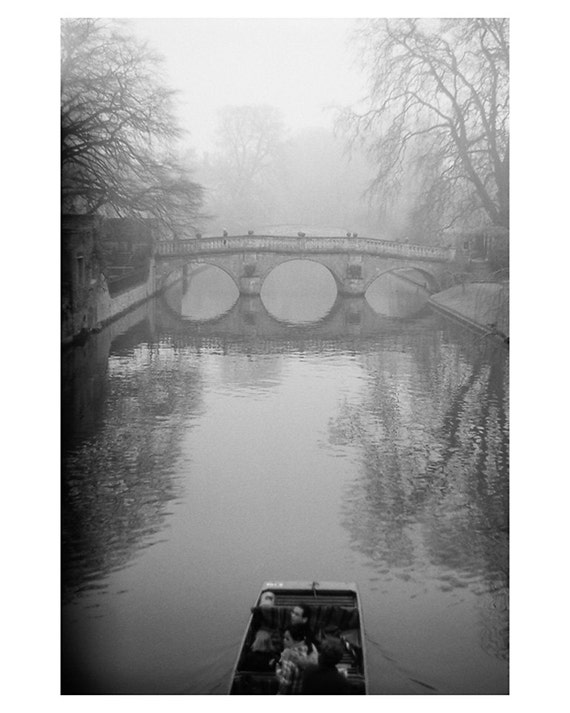 Cambridge River Punt Photograph Black And White Film Print 8x10
