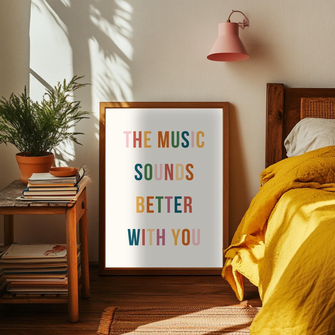 Music Sounds Better With You, Retro Art Print