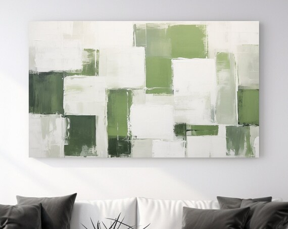 Nordic Green Abstract Design Print Home Decor Wall Art Wall Art Gift Aesthetic Room Decor Ready To Hang