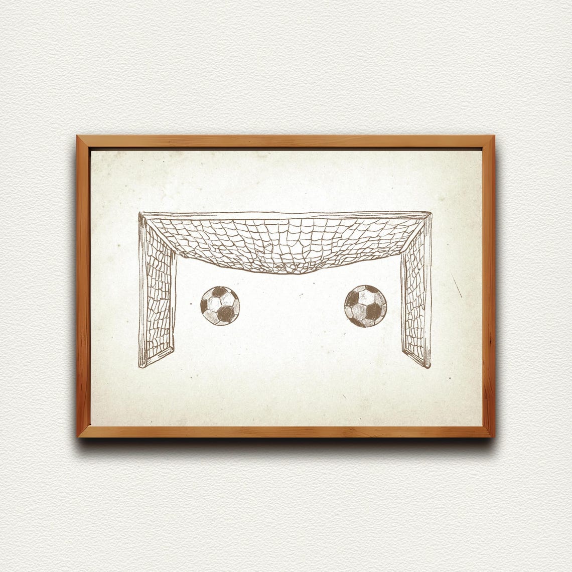 Vintage Soccer Ball Nursery Print Football Kids Room Sketch Sports Gallery Wall Gender Neutral Soccer Ball Prints Boys Room - Image 4