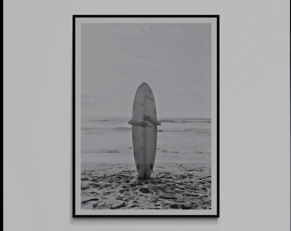 Black And White Surf Photography Art Print