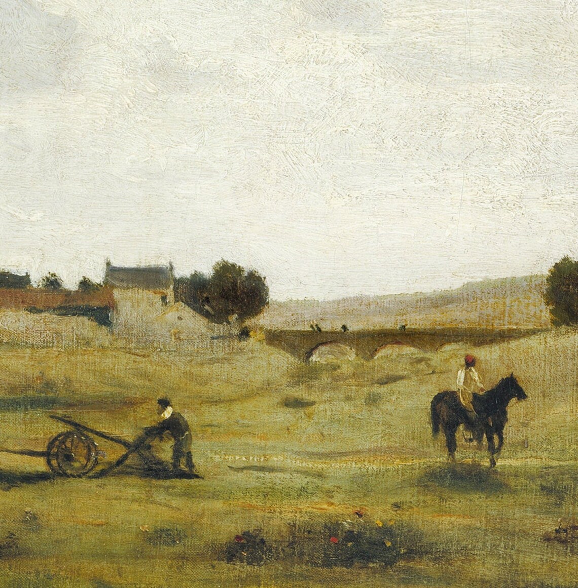 Vintage Farming Fields Landscape Art Print - Image 2