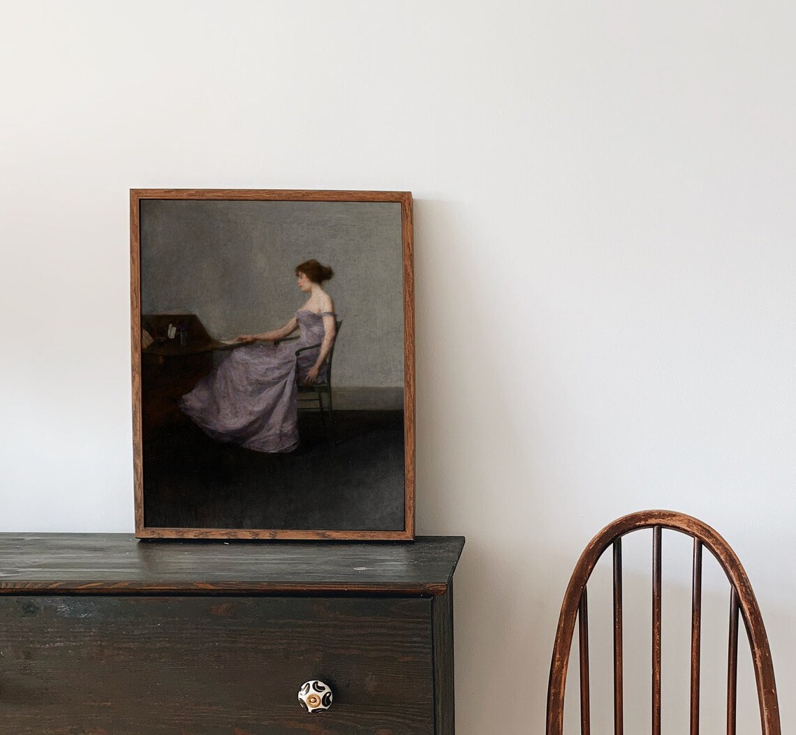 At The Writing Desk Vintage Victorian Portrait - Image 2