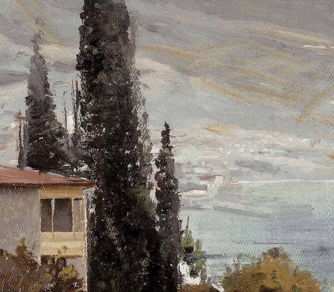 Russian Vineyard Vintage Landscape Painting Travel Poster - Image 3