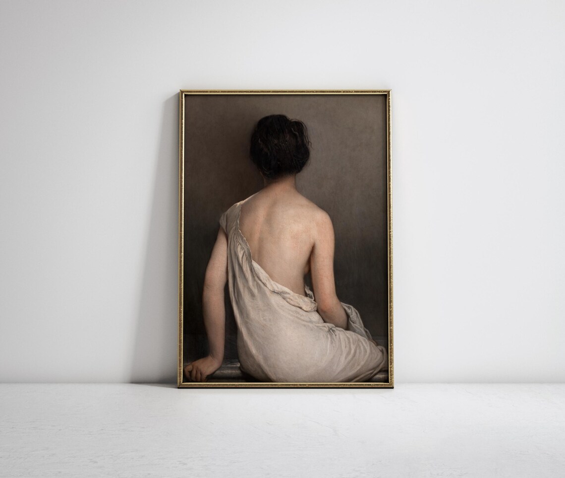 At The Bath Vintage Woman Portrait Art Print - Image 2