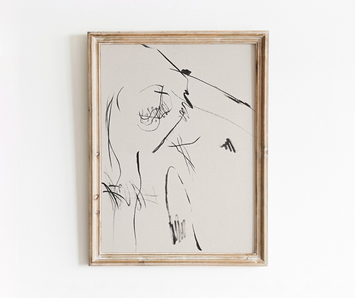 The Light Vintage Abstract Lines Art Print