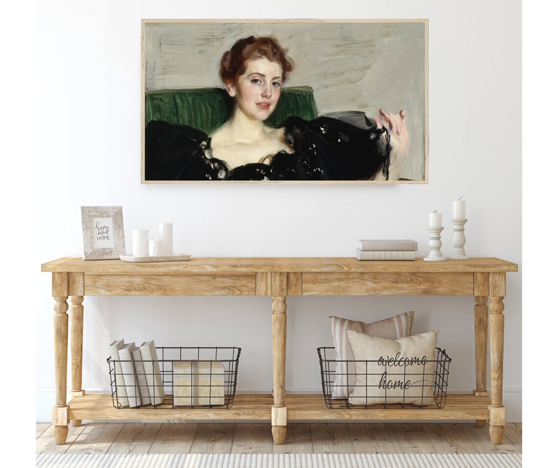 Vintage Portrait Of A Fancy Woman Art Print - Image 3