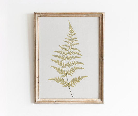 Fern Frond Vintage Botanical Art Print, Minimal Plant