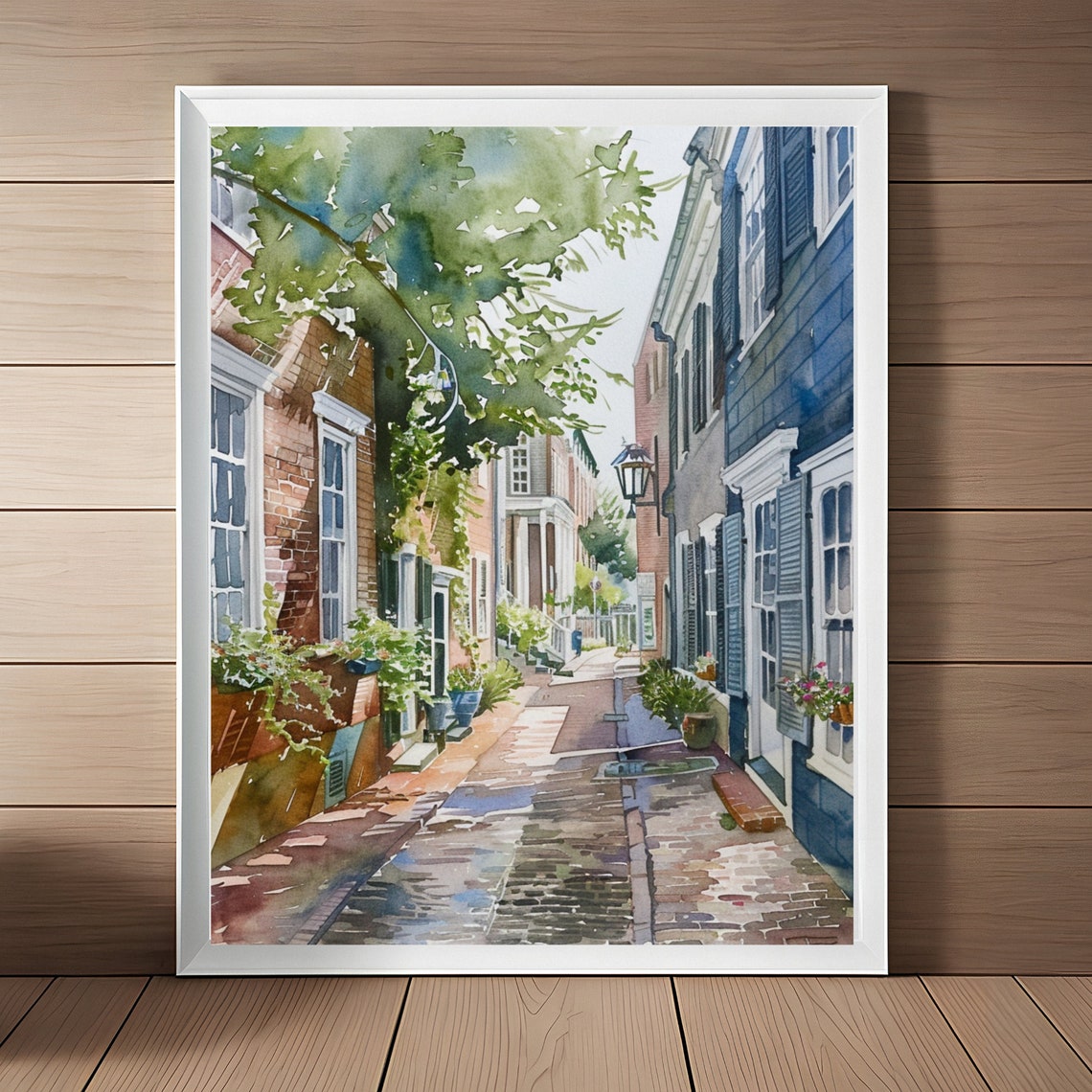 Philadelphia Alley Charleston Painting Colonial Carolinas Art Print South Carolina Streetscape Wall Art Travel Poster Travel Gift