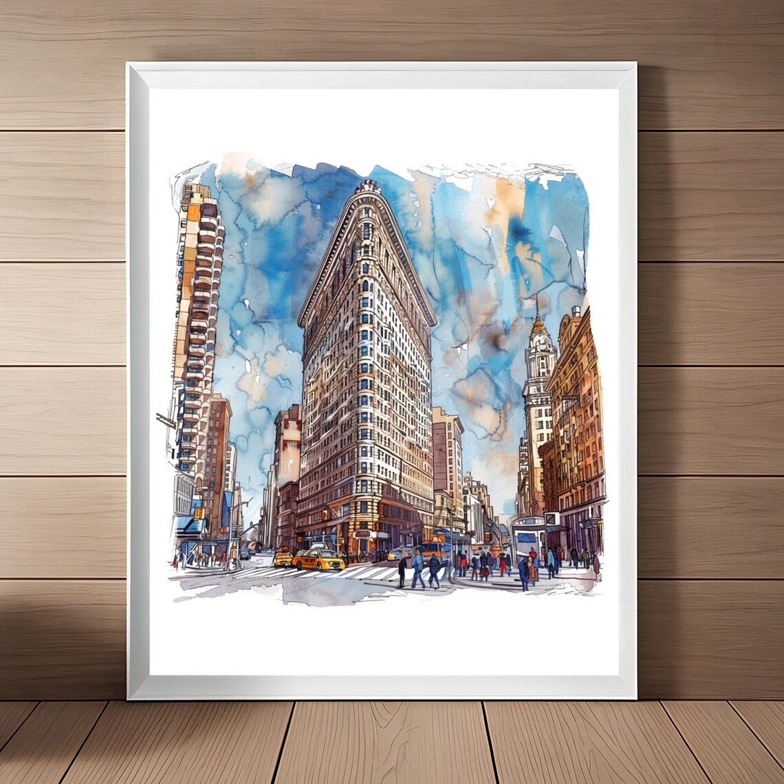 Flatiron Building Watercolor Art Print, New York