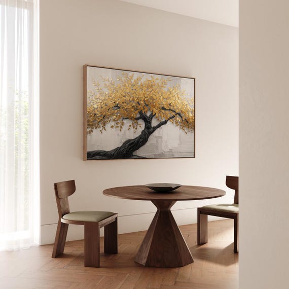 Golden Tree Of Wisdom Artwork Wall Art