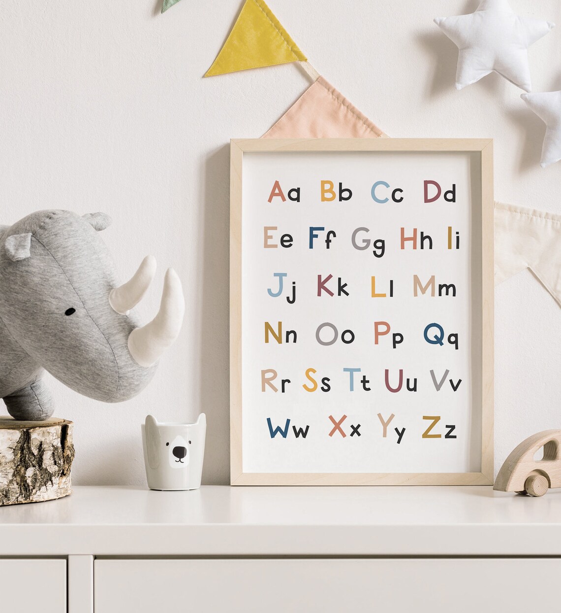 Alphabet Uppercase Lowercase Colorful Letters Educational Poster - Image 4