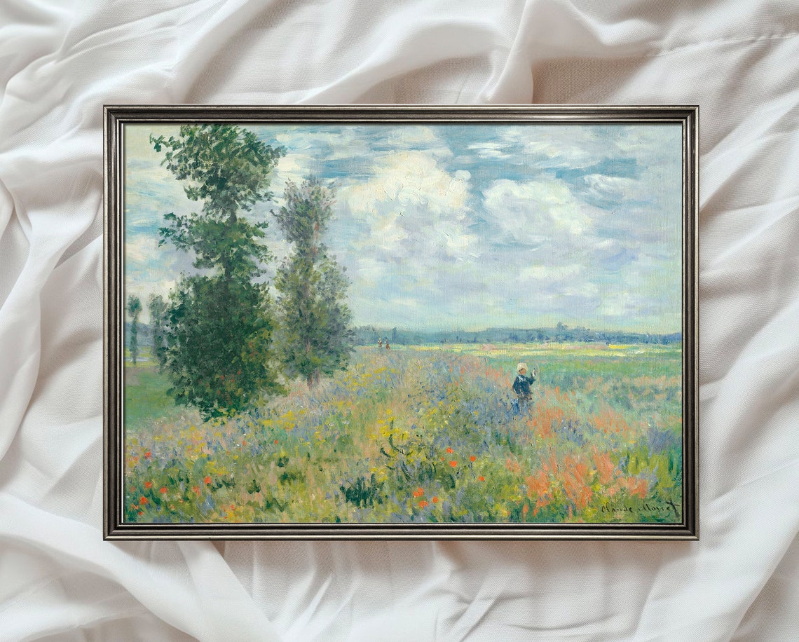 Claude Monet Poppy Field Poplars Impressionist Classic Art Poster - Image 4