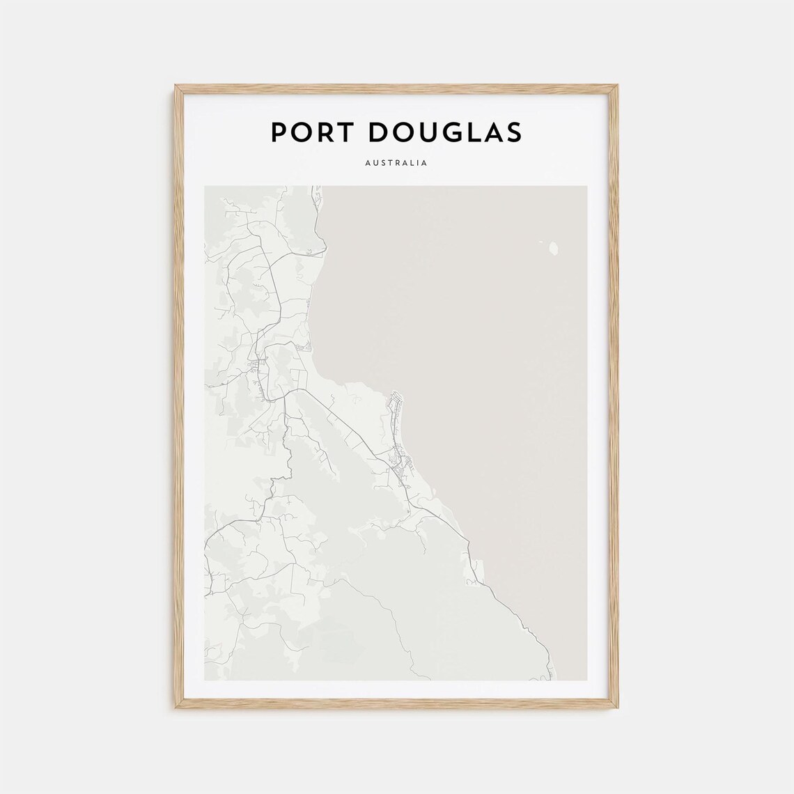 Port Douglas Australia Minimalist City Map Modern Street Art Poster