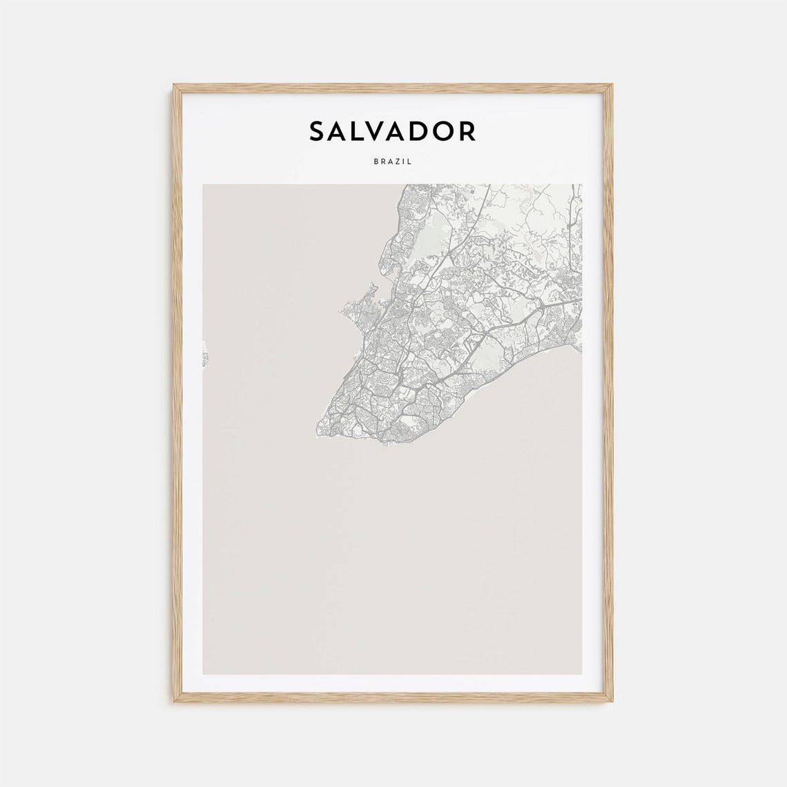 Salvador Map Poster Salvador Map Print Salvador Personalized Map Art Salvador Wall Art Salvador Travel Poster Travel Gift