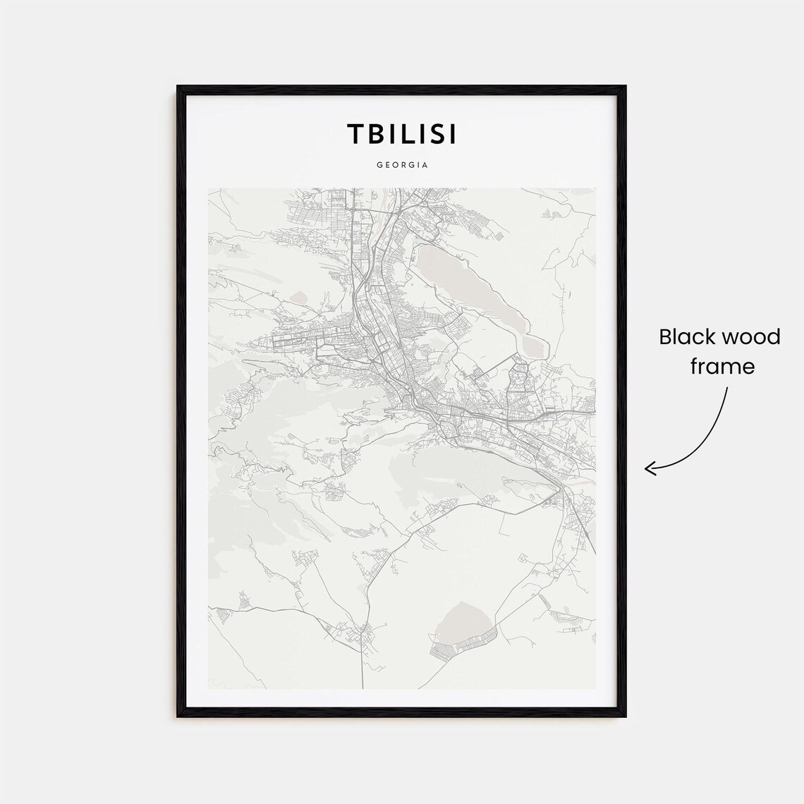 Tbilisi Georgia Minimalist Old Town Map Line Art Travel Poster - Image 3
