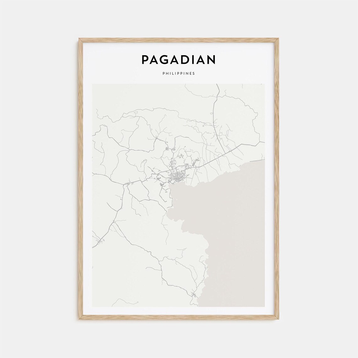 Pagadian Philippines Minimalist Street Map City Travel Art Poster