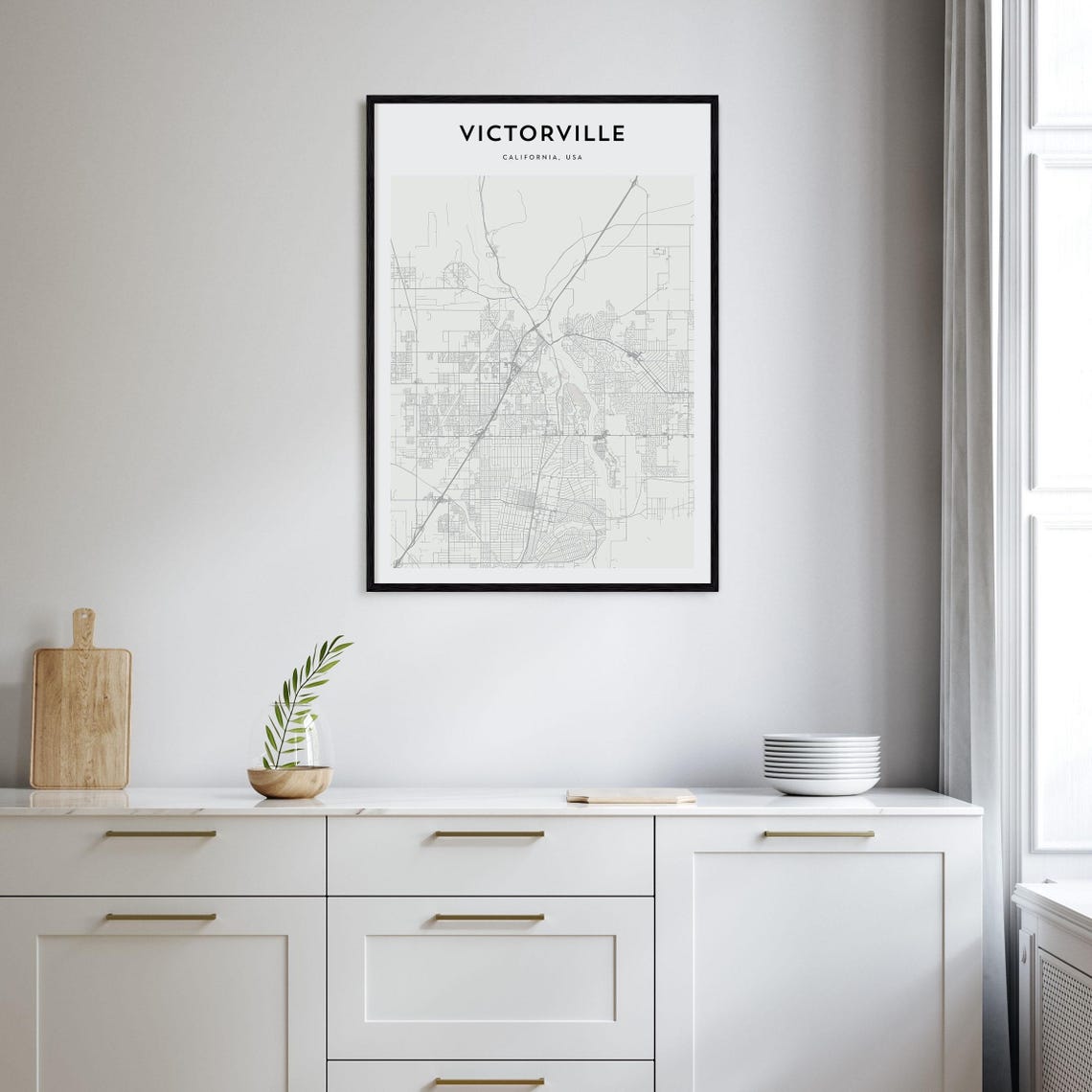 Victorville Map Poster Victorville Map Print Victorville Personalized Map Art Victorville Wall Art Victorville Travel Gift California - Image 2