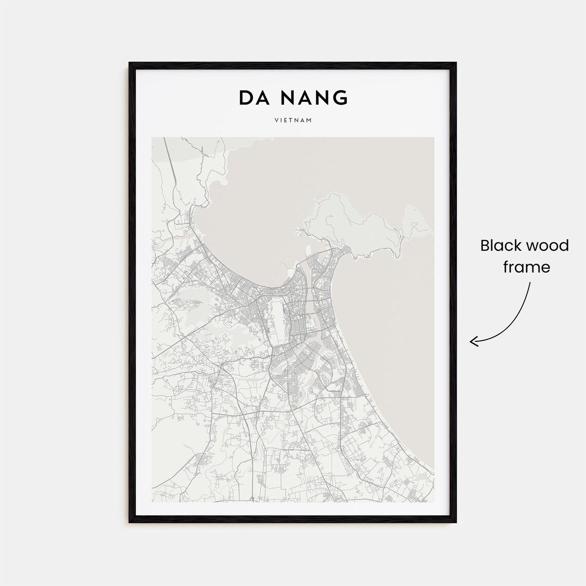 Da Nang Vietnam Modern Minimalist City Street Map Travel Poster - Image 3
