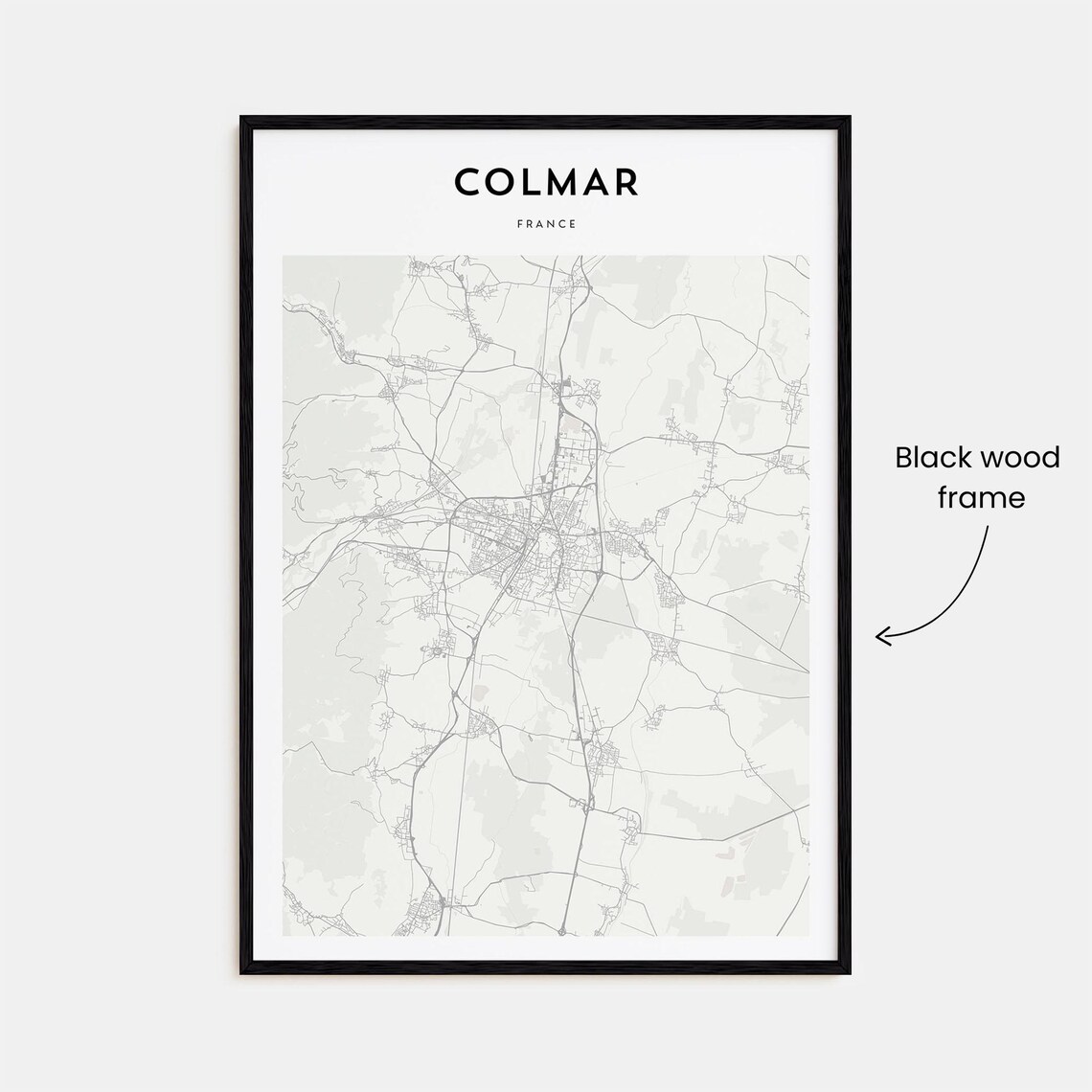 Colmar France Minimalist City Street Map Decor Travel Art Print - Image 3