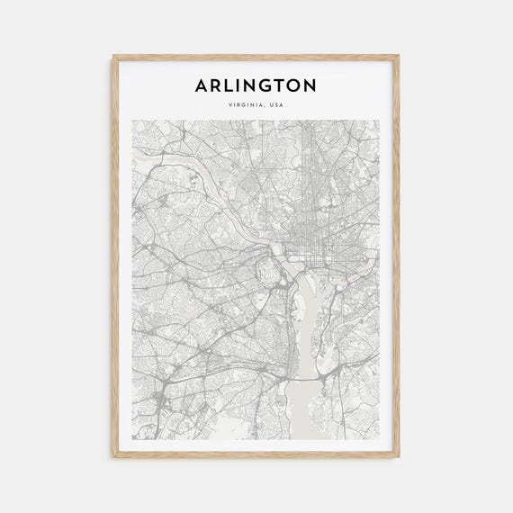Arlington Map Poster, Virginia Travel Poster