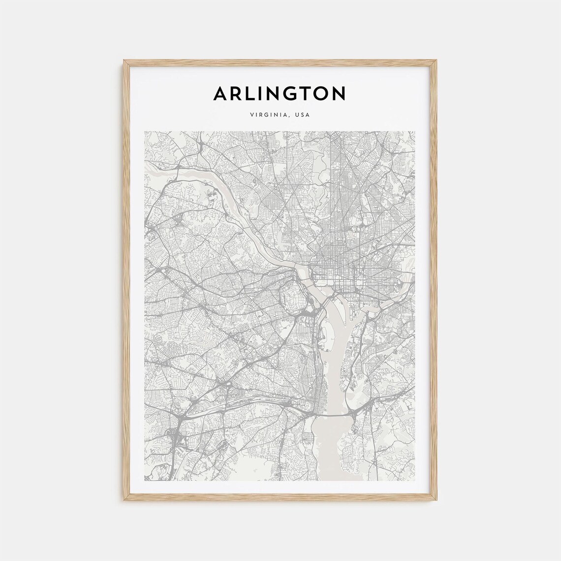 Arlington Map Poster, Virginia Travel Poster