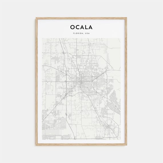 Ocala Personalized Map Art, Florida Travel Poster