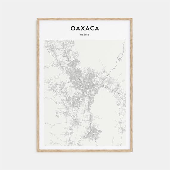 Oaxaca Map Poster, Personalized Travel Art