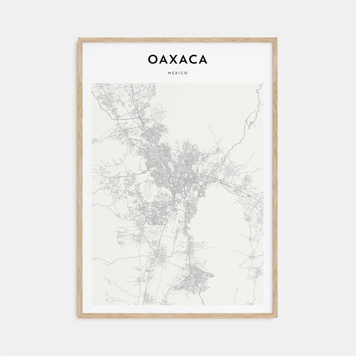 Oaxaca Map Poster, Personalized Travel Art