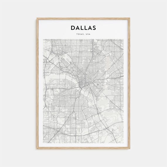 Dallas Personalized Map Art, Travel Poster