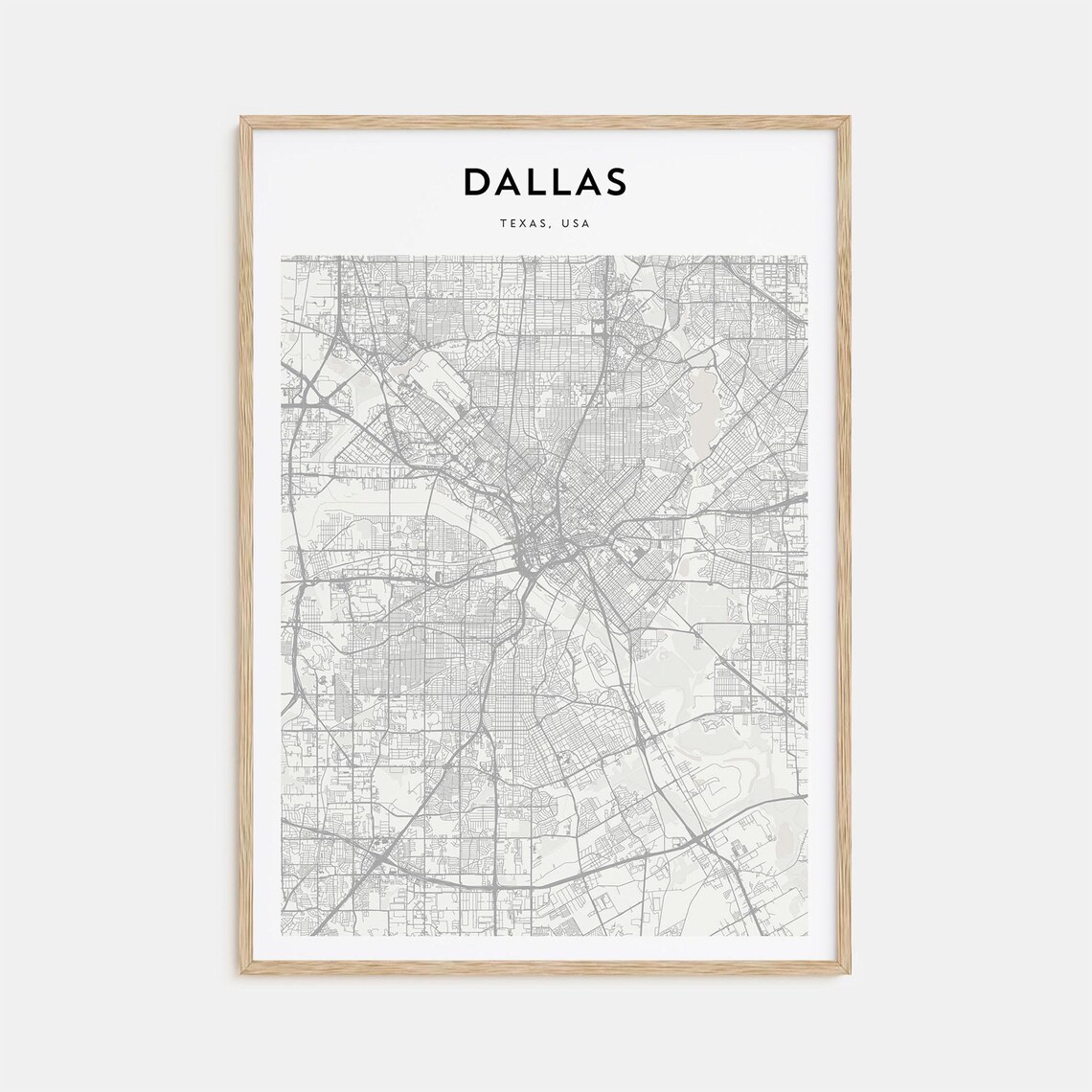 Dallas Personalized Map Art, Travel Poster