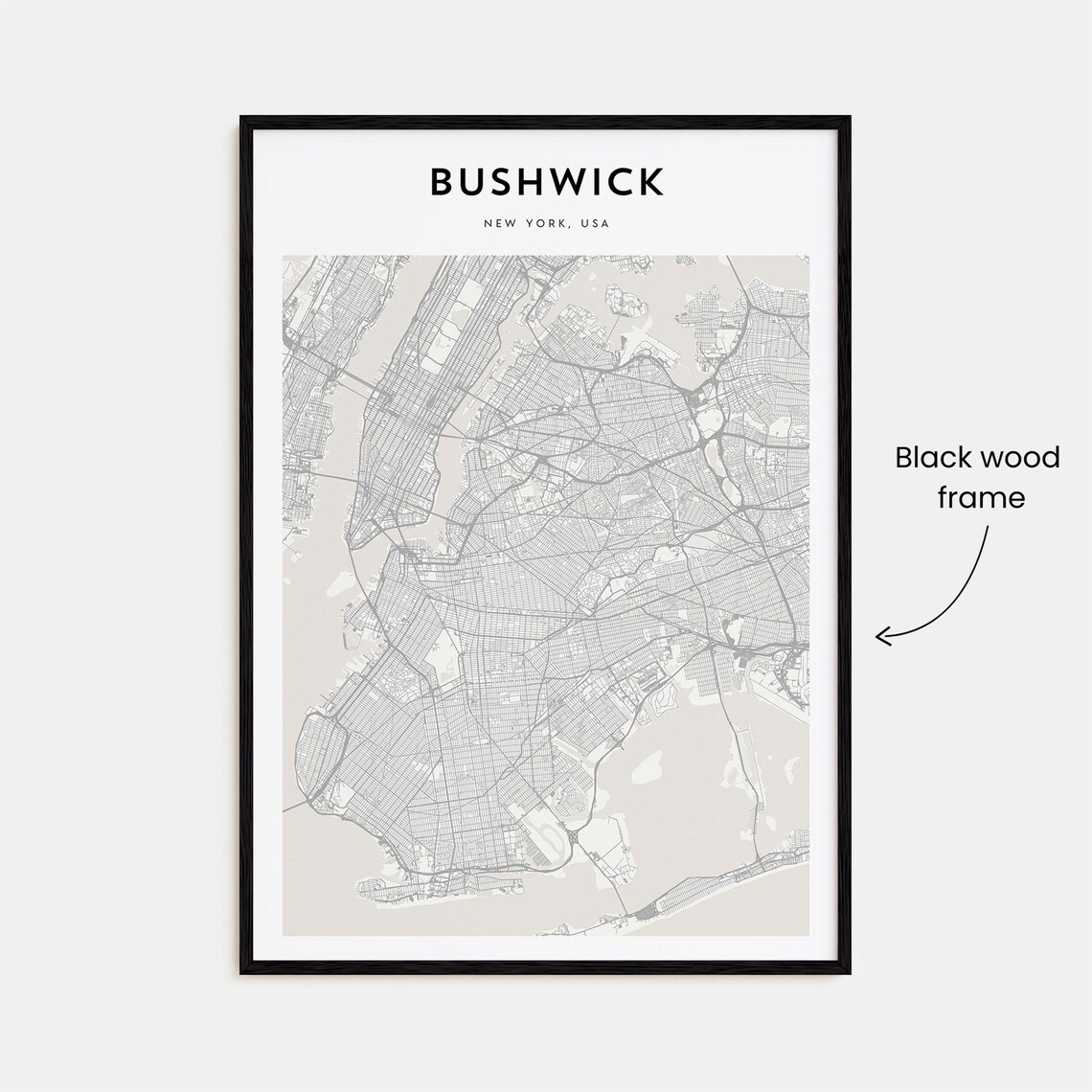 Bushwick Personalized Map Art, New York Travel Poster - Image 3